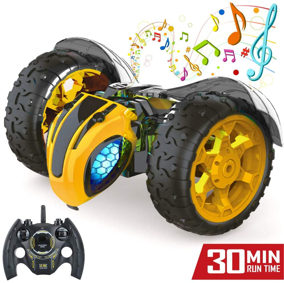 JoyX 1:8 X-Large RC Car for Kids Remote Control Car 2.4Ghz Rechargeable Off  Road Race Cars Bumble Lightning Bee Rock Crawler Music Electric RC Toys 