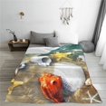 thumbnail image 5 of Pofeuu Seashell On The Beach Print Ultra-Soft Micro Fleece Blanket,for Bed Or Sofa,All Season Throw Blankets Flannel Blanket-40"x30", 5 of 7