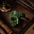 thumbnail image 4 of Halloween, Masquerade Mask, Carnival Mask for Men, Mens Carnival Mask, 7X6 Inch Green Vintage Greek Egyptian Style Men’S Half Face Mask, Ideal for Halloween Party Decorations, 4 of 4