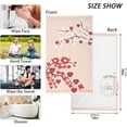 thumbnail image 3 of Dreamtimes Face Hand Towel Set Branches Hearts Flowers Birds Cotton Washcloths, Quick-Dry Highly Absorbent Bath Towel- Pack of 2, 3 of 7