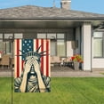 thumbnail image 3 of Amhnf Statue Of Liberty Covering Eyes American Flag Garden Flag For Home Outdoor Garden Yard Decor 12x18 inch, 3 of 5