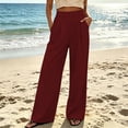 thumbnail image 6 of Zulora Women's Fall High Waist Wide Leg Lounge Pants Soft Knit Flowy Trousers with Deep Pockets, 6 of 10