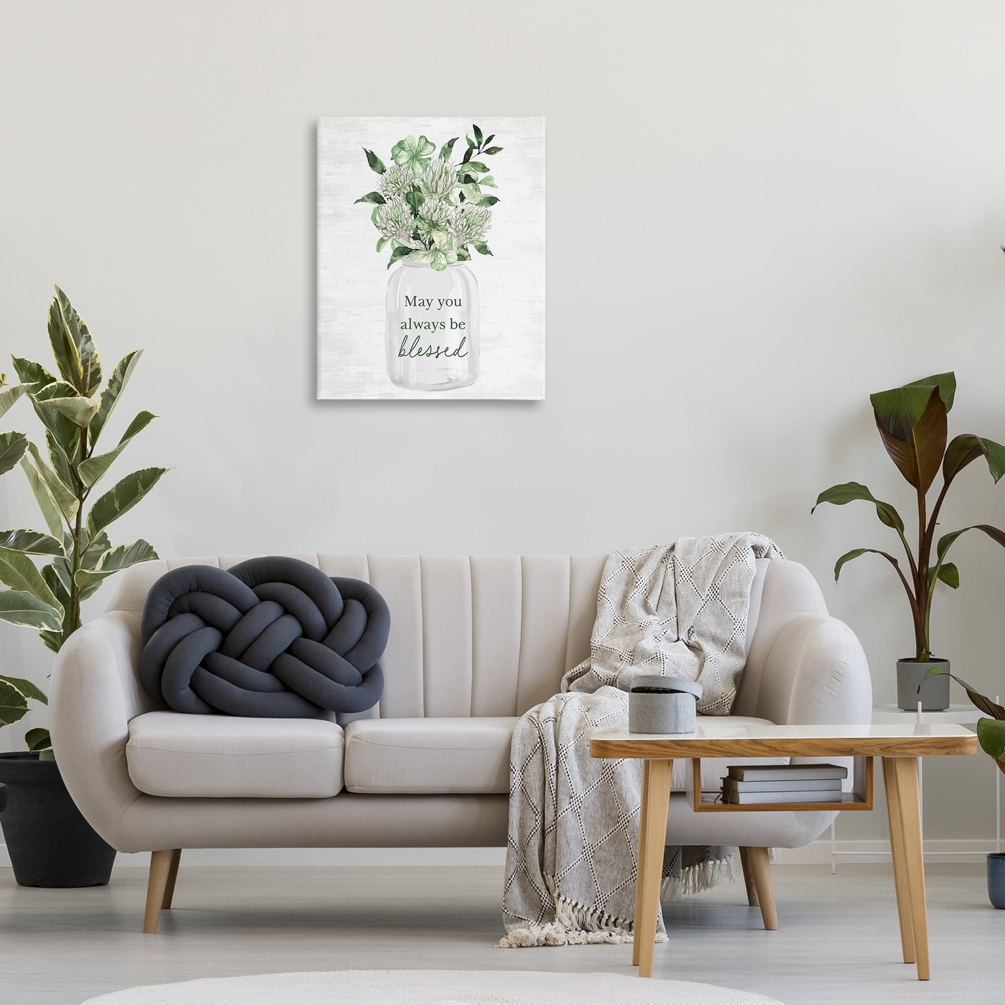 Stupell Industries Be Blessed Bouquet Botanical & Floral Painting Gallery Wrapped Canvas Art Print Wall Art, 24 x 30