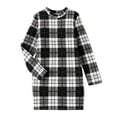 thumbnail image 1 of PatPat Kid Girl Plaid Stand Collar Long Sleeve Dress Size 5-12, 1 of 6