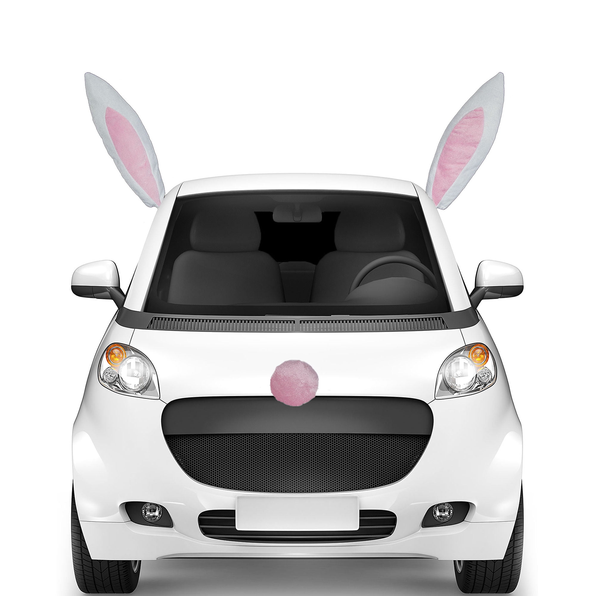Car Vehicle Plush Bunny Ears & Nose Hanging Decoration Accessories car-StODUS 