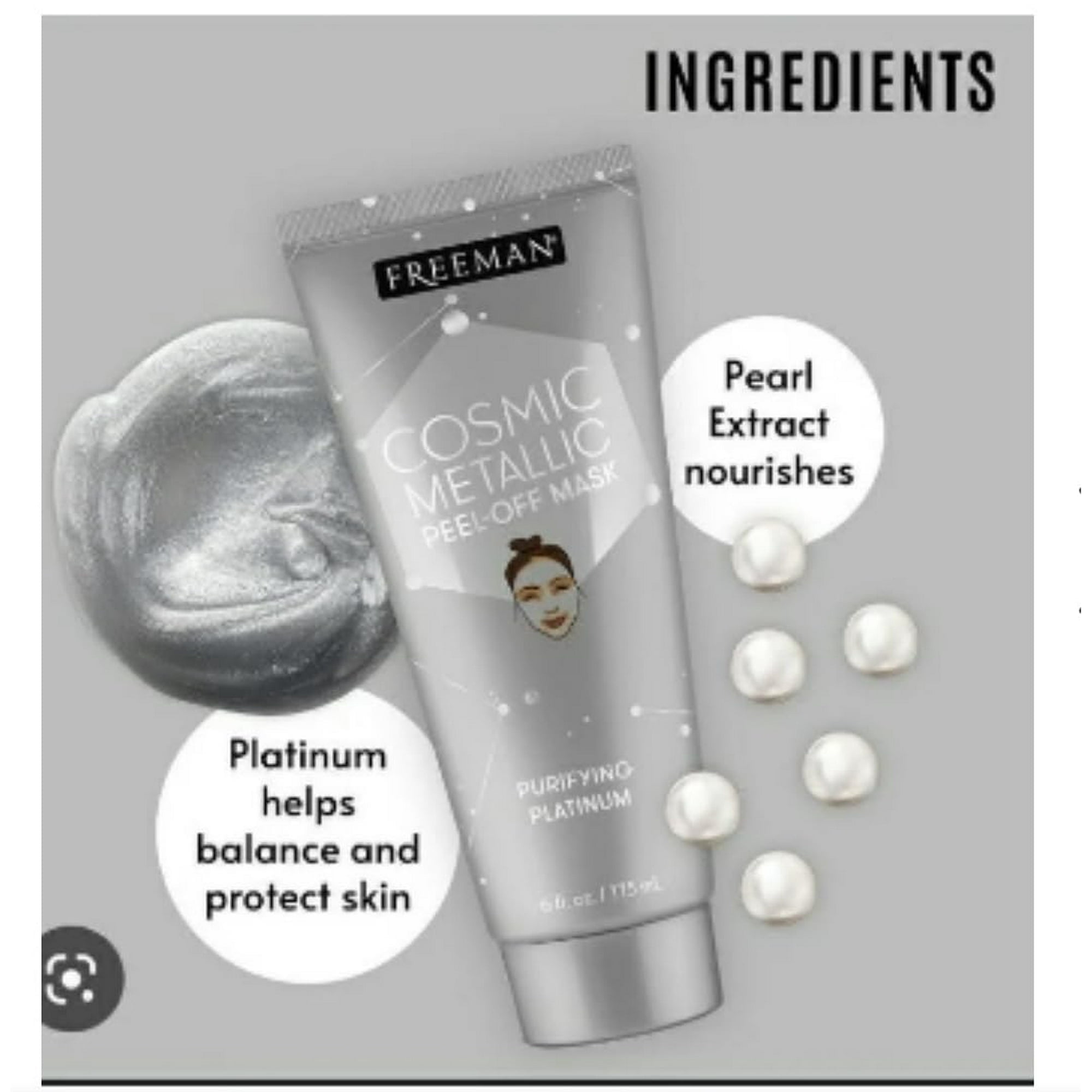 Freeman Cosmic Metallic Peel-Off Mask Purifying Platinum