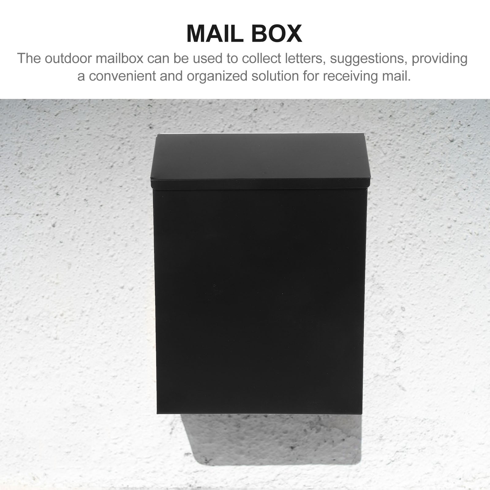 SWETRACE 1Set Wall Mailbox Iron Black for House Wall Mount in American Rustic Style