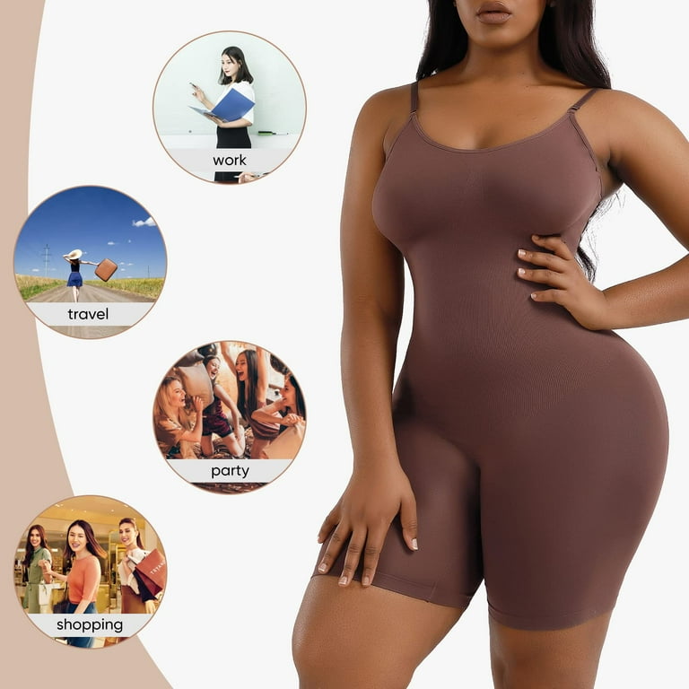 New Women Fashion Tummy Control Full Body Shaper Thigh Slimmer Seamless  Plus Size Bodysuit Shapewear