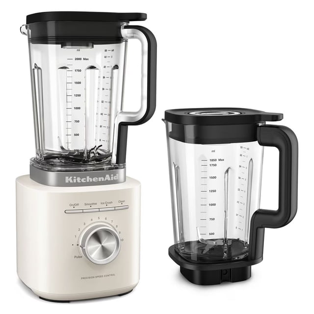 Set Licuadora Pure Power KitchenAid Duo Jar 2 L y 1.8 L Porcelain White