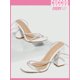 thumbnail image 4 of Party Collection Women Shoes Rhinestone Decor Chunky Heeled Ankle Strap Black Sandals Valentines Day, 4 of 4