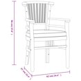 thumbnail image 4 of vidaXL 5 Piece Garden Dining Set Solid Wood Teak, 4 of 5