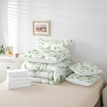 thumbnail image 6 of Manfei Rustic Farm Cowboys Twin Bedding Sets 7-Piece,Western Rustic Cabin Bedding Comforter Set,Green White Sketch Sheet Sets,Super Cozy Room Decor,Reversible, 6 of 8