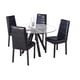 thumbnail image 2 of Comedor Creta 4 Sillas Tubular y Cristal MOBILKRAFT Modelo Creta, Estilo Contemporáneo en Color Chocolate, 2 of 3