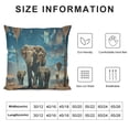 thumbnail image 5 of Orinice Elephant Baby Desert Graphic Decorative Throw Pillow Cover for Home Couch Living Room Bed Sofa Square 1PC 20x20in, 5 of 5