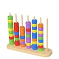 thumbnail image 1 of Juego de Cuentas Apilables para Niños Juego de Reconocimiento de Colores Bloques Apiladores Didácticos Clasificador de Formas y Conteo Material Pp Durable Adecuado para Guarderías Regalos, 1 of 9