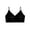 Black, variant on MOJOGO Women's Bras Elegant Ribbed Lace Trim V Neck Wireless Bralettes Soft Lightly Lined Sleep Bra with Adjustable Thin Straps S