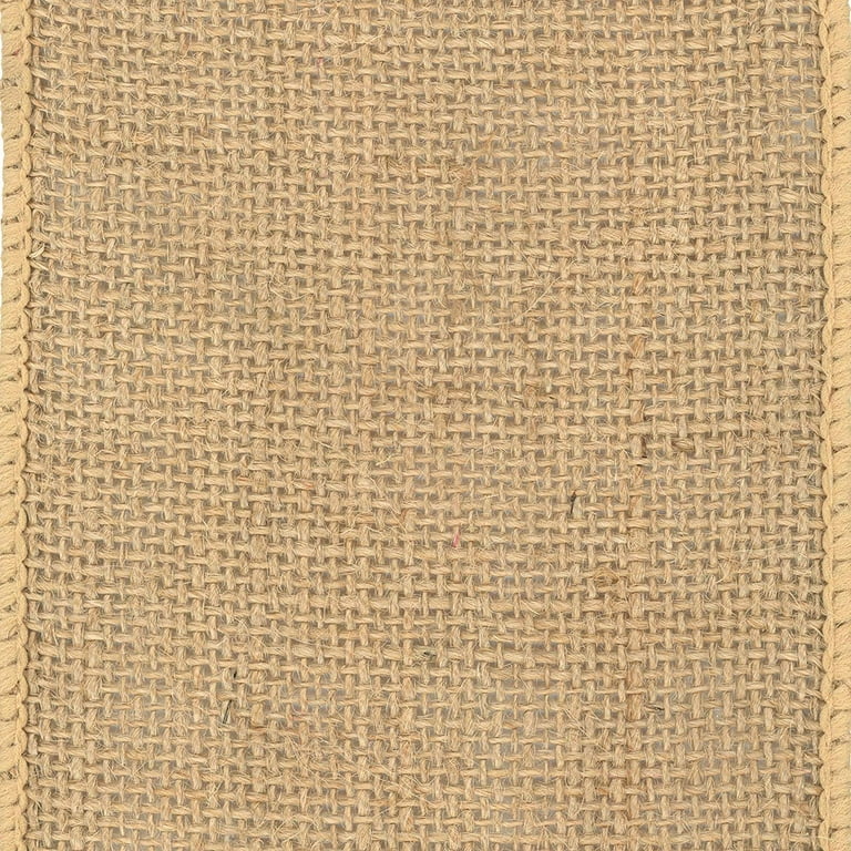 Sand Brown Wired 2 1/2 inch x 10 Yards Burlap Ribbon - by Jam Paper