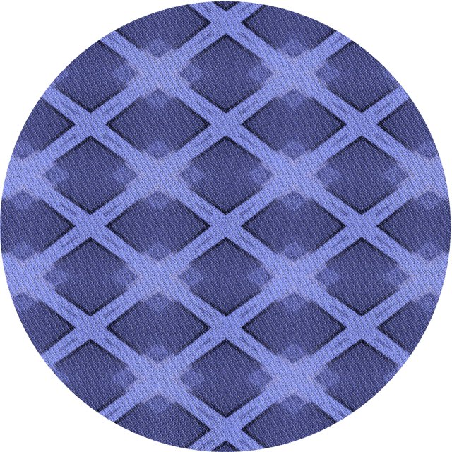 Ahgly Company Tapis Rond Lavable en Machine Intérieur Transitionnel Bleu Ardoise Clair, 4 Pieds Rond