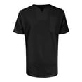 thumbnail image 4 of ITSAME Men's Short Sleeve Tee, Solid Color Pocket V Neck Loose Fit Summer Causal Beach Tee Black L, 4 of 5