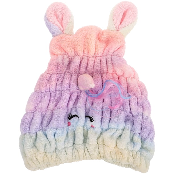 Toalla de secado rápido para el cabello, gorro de secado para el cabello de lana Coral para baño, Spa, maquillaje Facial