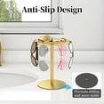 thumbnail image 5 of 360° Rotating Sunglass Organizer Storage - Metal Glasses Holder Stand with Tray for Desk, Dresser, Tabletop, Nightstand & Home Decor Accessories B, 5 of 9