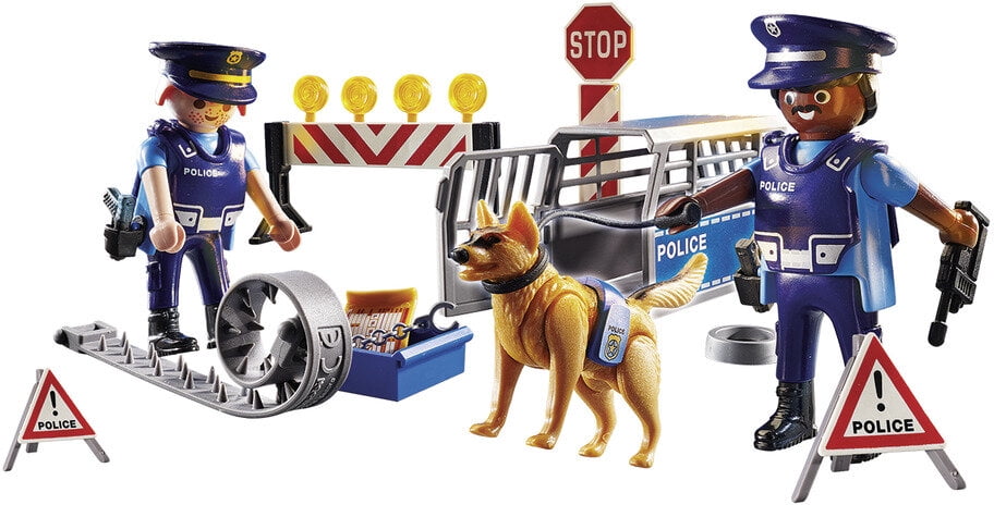 PLAYMOBIL 6924 City Action Police Roadblock Playset for sale online