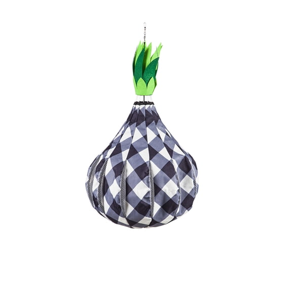 Black and White Pineapple Burlap Balloon Spinner