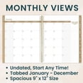 thumbnail image 5 of bloom daily planners Undated Ultimate Planner & Calendar, Monthly & Weekly, 9" x 11", Interchangeable Cover, Stickers Included, 5 of 23