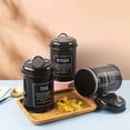 thumbnail image 4 of Metal Kitchen Canister Set Coffee Tea Sugar Tins Containers Food Storage Jars Bottles 1200ml Capacity, 4 of 9