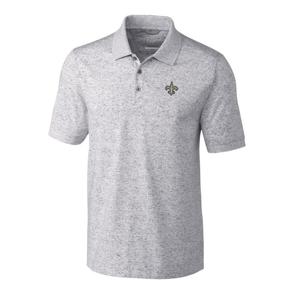 Men's Cutter & Buck Gray New Orleans Saints Space Dye Advantage Polo