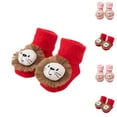 thumbnail image 4 of Gpaecead Cute Unisex Baby Socks Cartoon Bear Spring Fall Non Slip Socks Infant Long Knitting Socks 0-3 Years Toddler Walking Socks Red, 4 of 4