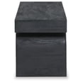 thumbnail image 6 of Signature Design by Ashley Holgrove Accent Bench - Matte Black Solid Wood with Oversized Decorative Legs, 6 of 6