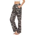 thumbnail image 1 of Womens Comfy Lounge Pants Loose Yoga Pants Cotton Blend Soft Drawstring Wide Leg Pants with Pockets, 1 of 6