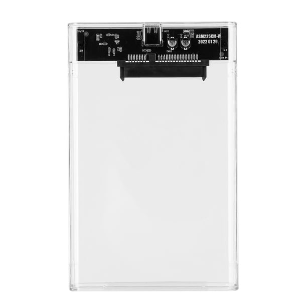 Caja De Disco Duro Caja SSD de 2,5 pulgadas SATA a USB3.1 Caja de disco duro SSD HDD de 8 TB (transparente) Tmvgtek Para estrenar