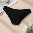 thumbnail image 2 of Lunuaoe Women's Ribbed Cotton Briefs, Mid-Low Waist Threaded Panties, Soft Breathable Everyday Underwear, 2 of 8