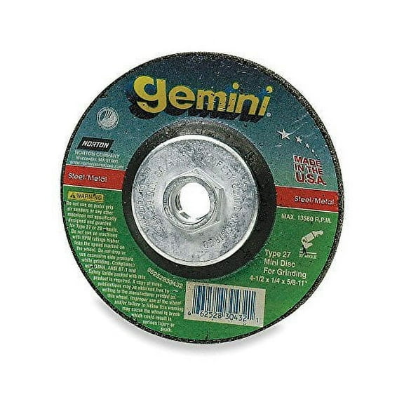 Norton 66252843590 DWOS T27 4.5X1/8X5/8-11 GEM