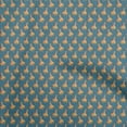 thumbnail image 1 of oneOone Georgette Viscose Teal Blue2 Fabric Onam Kathakali Sewing Craft Projects Fabric Prints By Yard 42 Inch Wide, 1 of 4