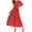 A0600-Red, variant on CALAFEBILA Sun Dresses for Women Casual Long Sleeve Polka Dot Midi Sun Dress A-Line Bandage Long Teen Dresses