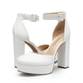 thumbnail image 3 of Sandalia DREAM PAIRS para Mujer con Plataforma y Tacón Grueso Blanco, 3 of 7
