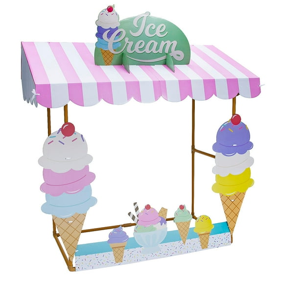 Ice Cream Tabletop Hut with Frame - 2 Pc