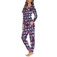 thumbnail image 2 of FOR U DESIGNS Vintage Heart Women Pajama Set with Pockets Set of 2 Size 4XL Sleepwear for Women Pajama Long Sleeve Tops and Crew Neck Tops Set Ladies Soft Pjs Jogger, 2 of 6