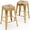 Gold, variant on Brage Living Industrial Metal Bar Stools Counter Stool Barstools Set of 2 Modern Backless 24” Stackable Metal Indoor/Outdoor Bar Stools Kitchen Counter Stools Chairs