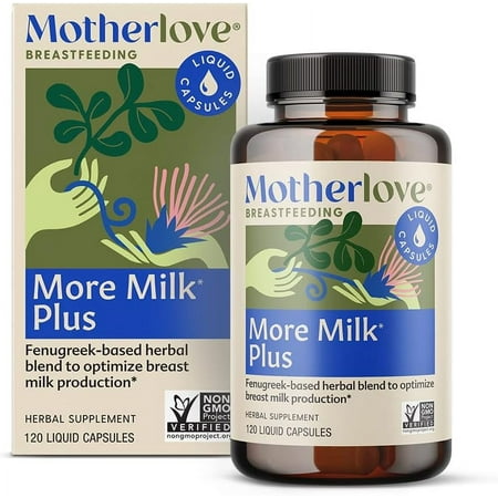 Motherlove More Milk Plus®, Fenugreek-Based Lactation Supplement, 120 Liquid Caps