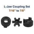 thumbnail image 3 of Uxcell 7/16" to 7/8" L090 Flexible 3-Piece L-Jaw Coupling Coupler Set & Buna-N NBR Rubber Spider for Log Splitter Hybrid Equipment, 3 of 5