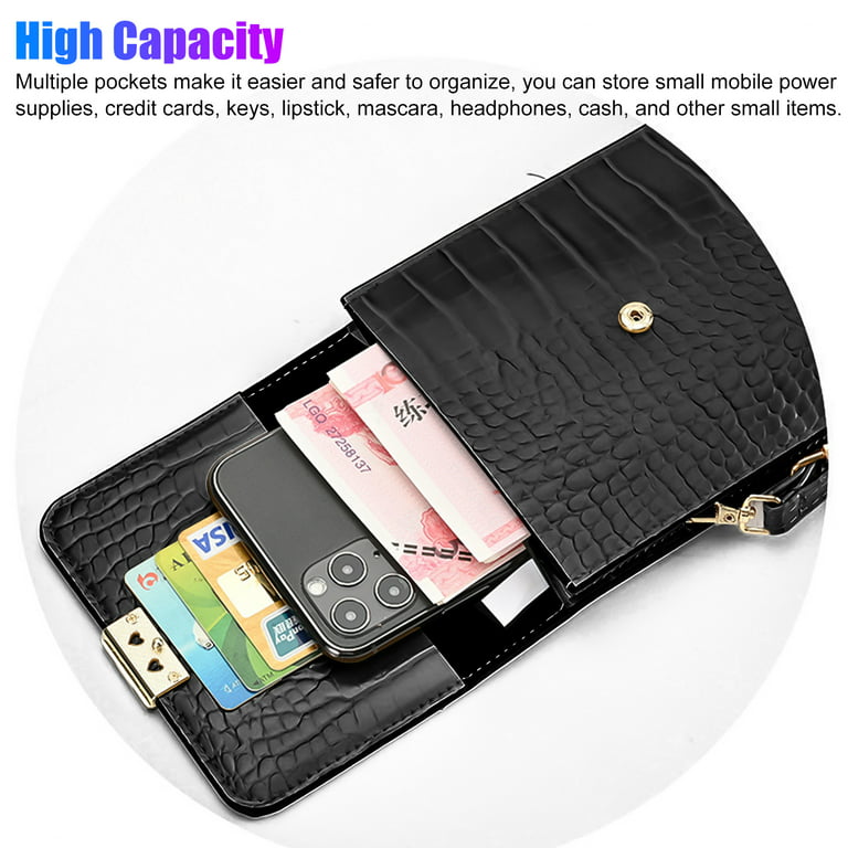 Small Cell Phone Bag, TSV Waterproof Nylon Crossbody Pouch with Adjustable  Strap, Cellphone Purse Wallet for Women