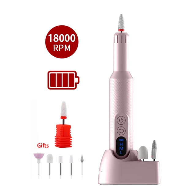 Beleza, Cuidado e Higiene Kit de taladro de uñas eléctrico, máquina de lima de uñas profesional inalámbrica recargable, pedicura portátil Labymos Natural