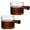 Clear-2pcs, variant on Aosijia 2 Pack Double Spout Espresso Shot Glass 5 oz Glass Cup with Scale 150ml Espresso Milk Measuring Cup with Wood Handle for Milk Coffee Espresso Making