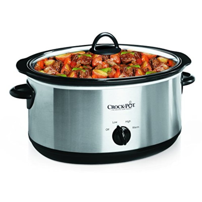 Crock-Pot SCV700SS Stainless Steel 7-Quart Oval Manual Cooker, Quart - Walmart.com