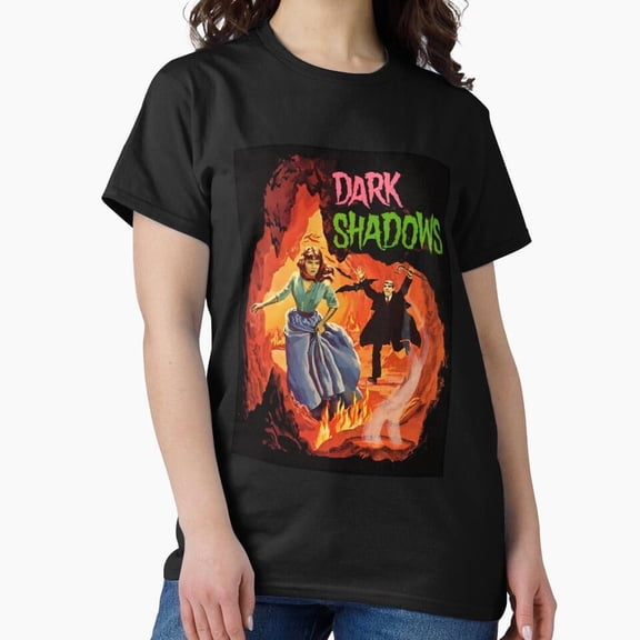 Dark Shadows Exit Pursued By Bat Vintage TV Show Graphic H34124 Unisex T-Shirt, Up to 5XL Available