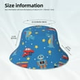 thumbnail image 3 of Honeii Cartoon Animals 1 for Unisex Bucket Hat Waterproof Rain Hat Reversible Shiny Rave Bucket Hat for Concert Festival Boonie Cap, 3 of 6